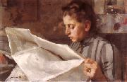 Anders Zorn Emma Zorn reading Spain oil painting artist